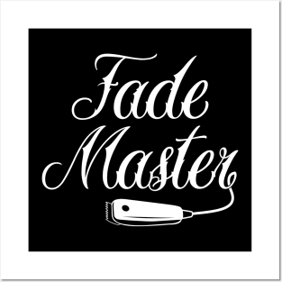 Fade Master with Hair Clipper Barber Design Posters and Art